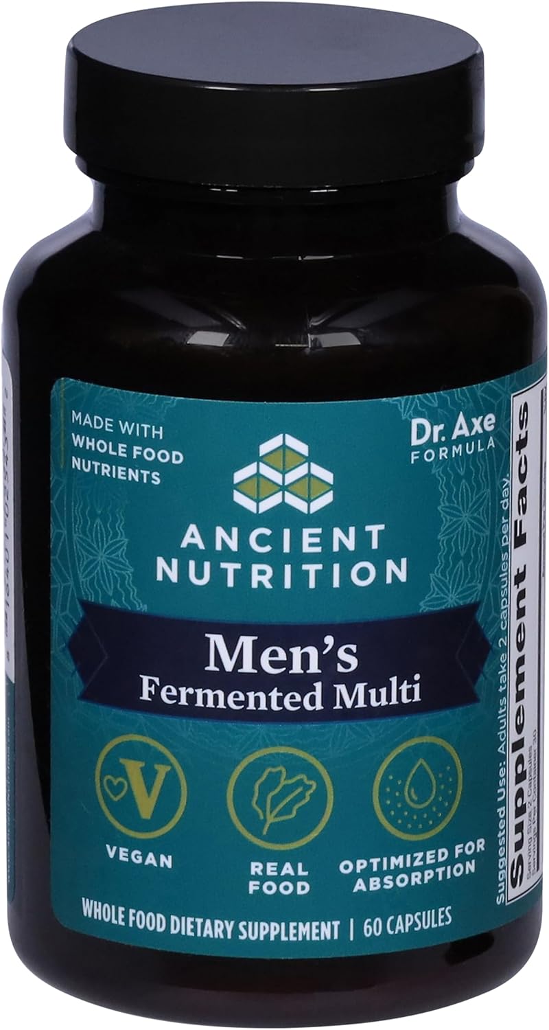 Ancient Nutrition Multivitamin for Men Fermented Vegan, 60 Ct