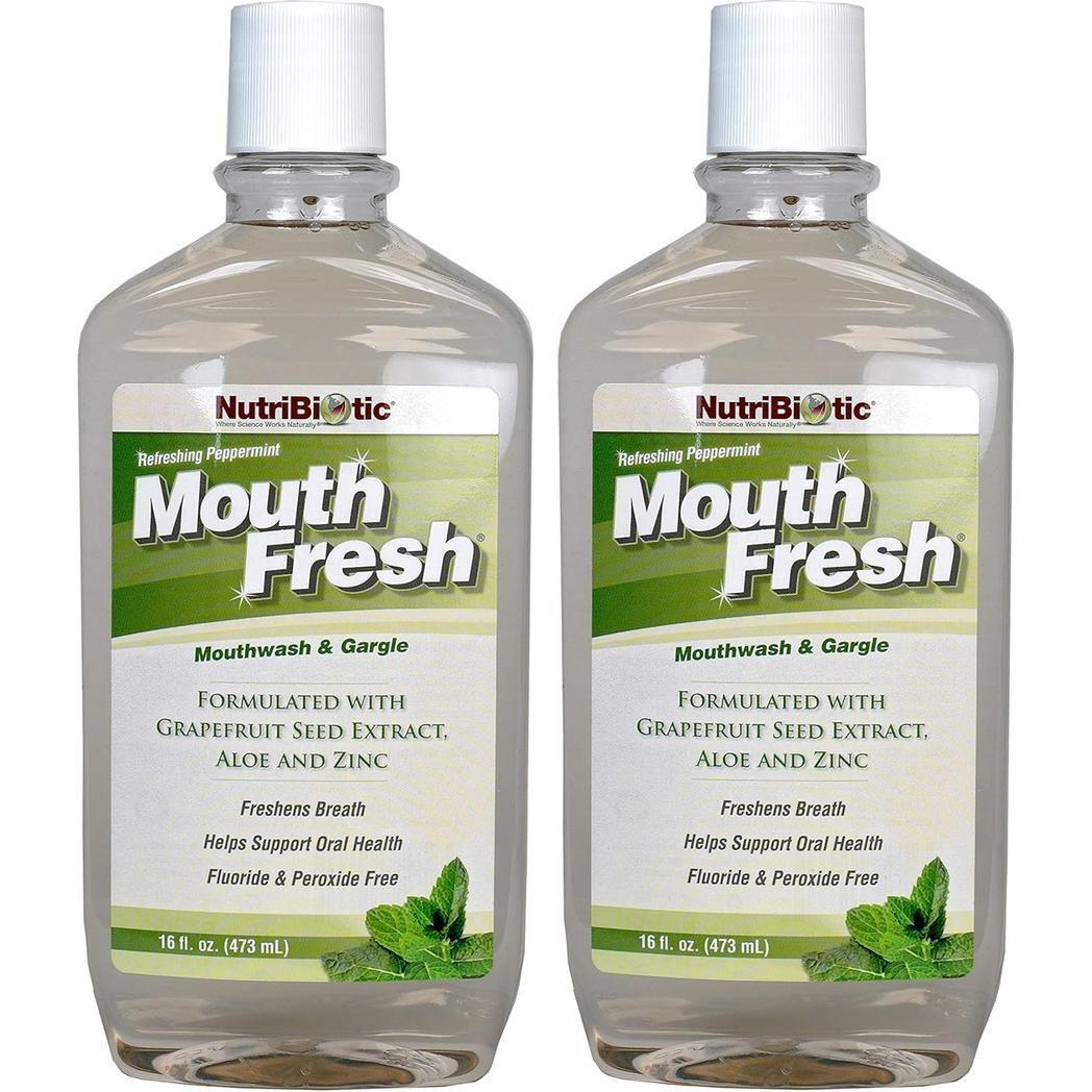 NutriBiotic MouthFresh, menta refrescante, 16 fl. oz.