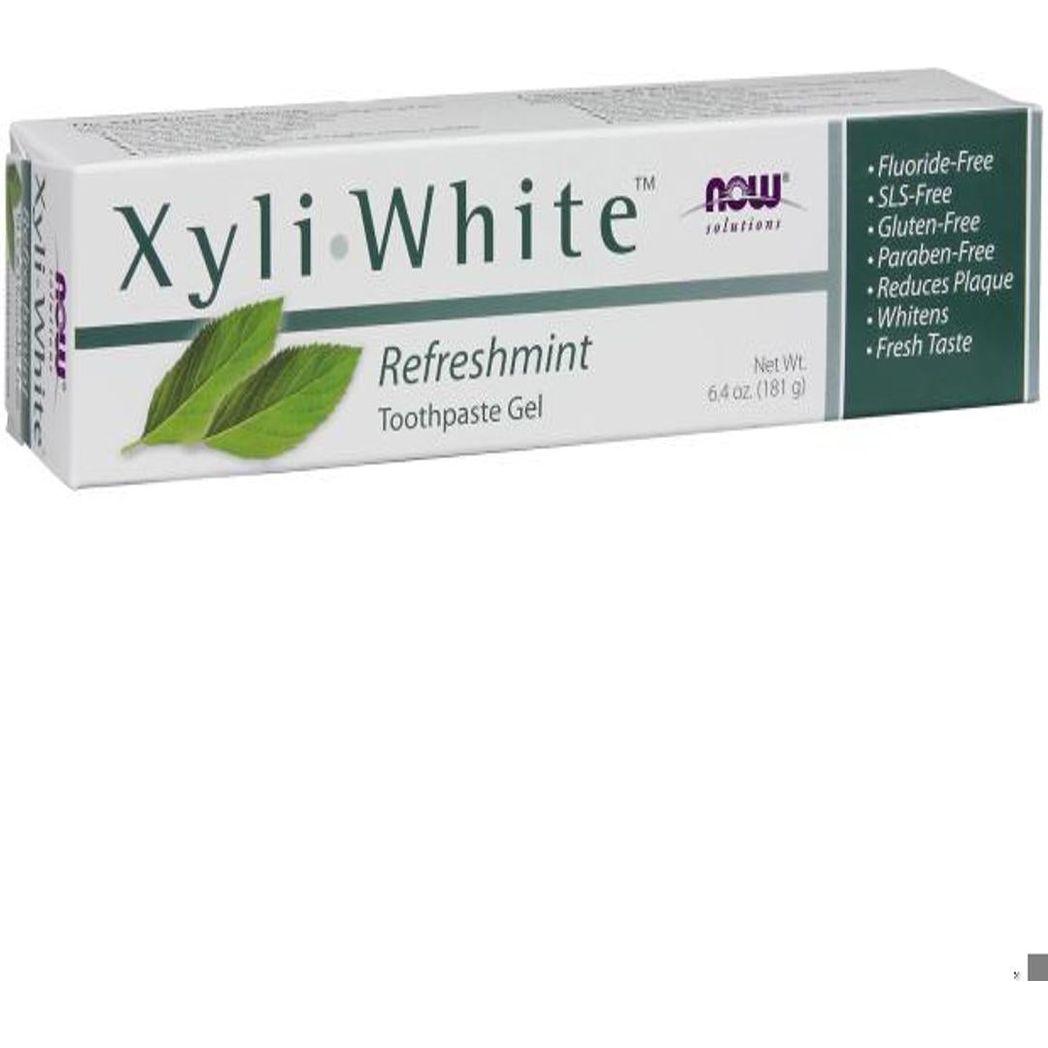 Pasta de dientes en gel XyliWhite™ de Now Foods, 6,4 oz, sin flúor