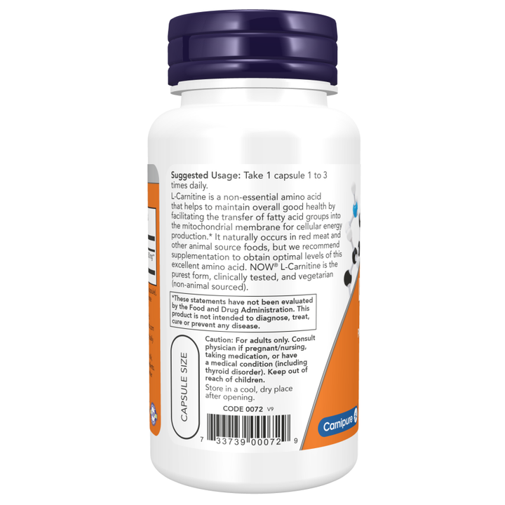 NOW Foods L-Carnitine 500 mg - 180 Caps