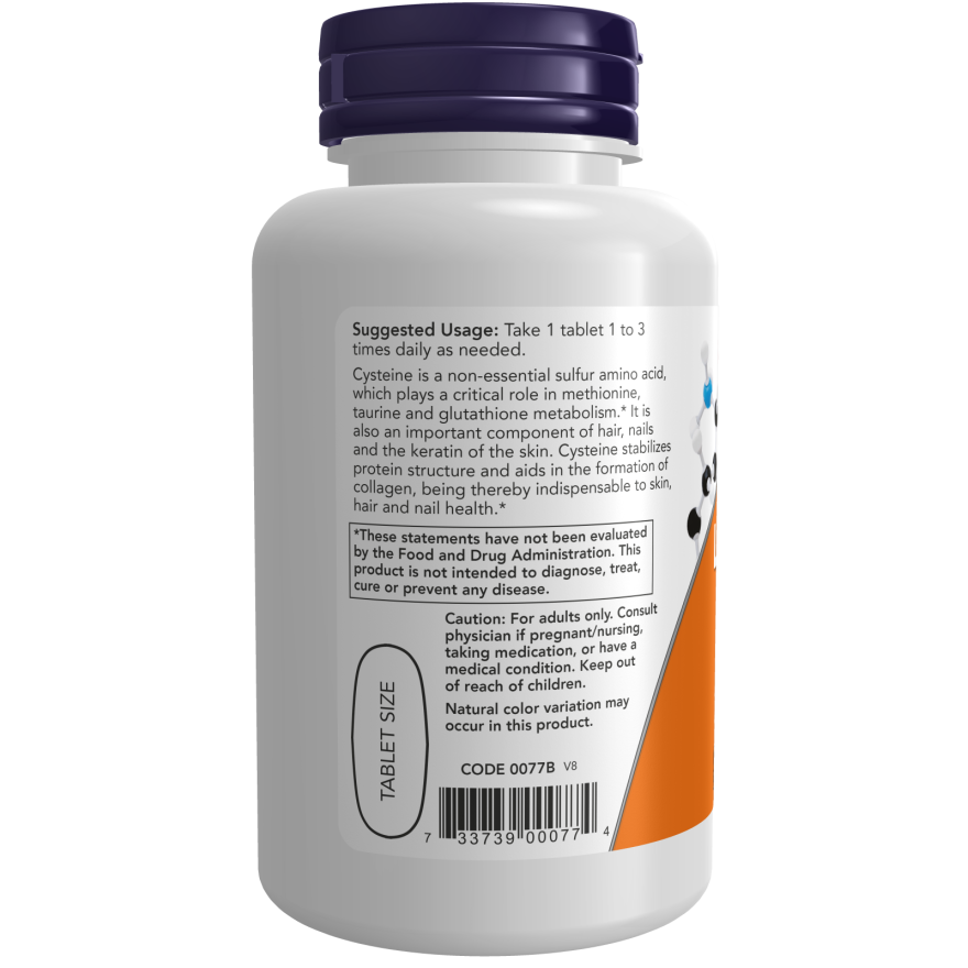 NOW Foods L-Cysteine 500 mg - 100 Tabs