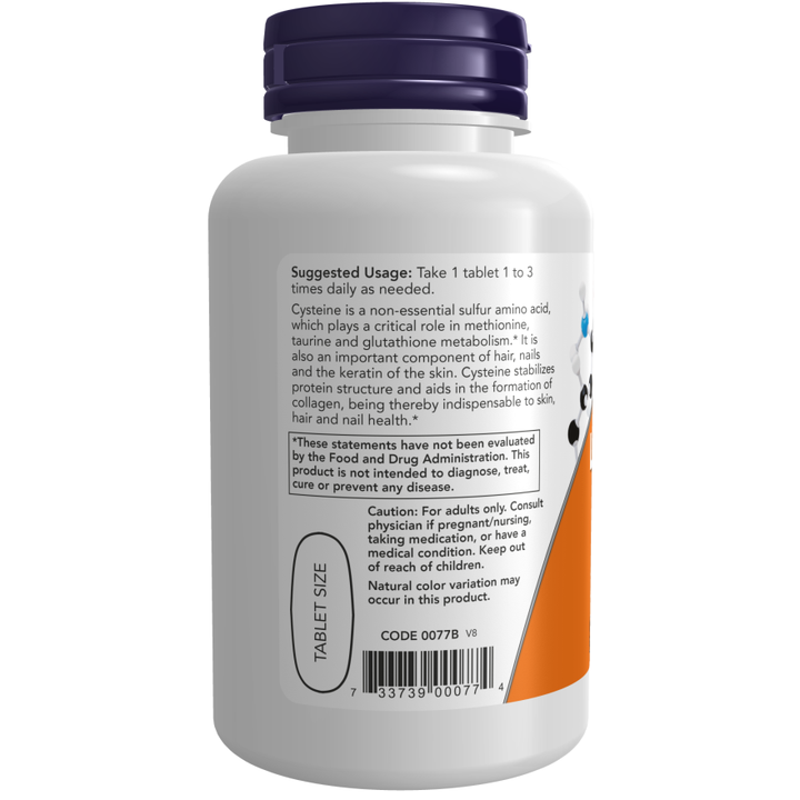 NOW Foods L-Cysteine 500 mg - 100 Tabs