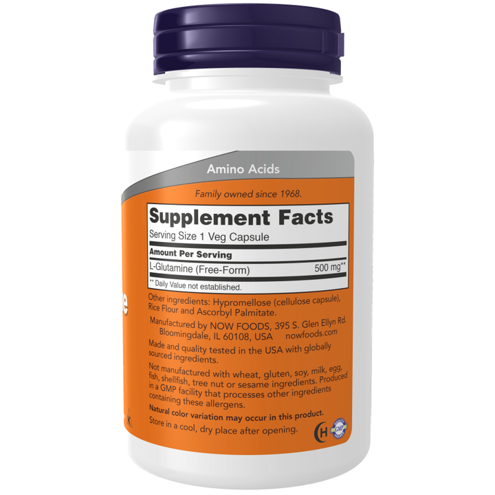 NOW Foods L-Glutamine 500 mg - 120 Caps