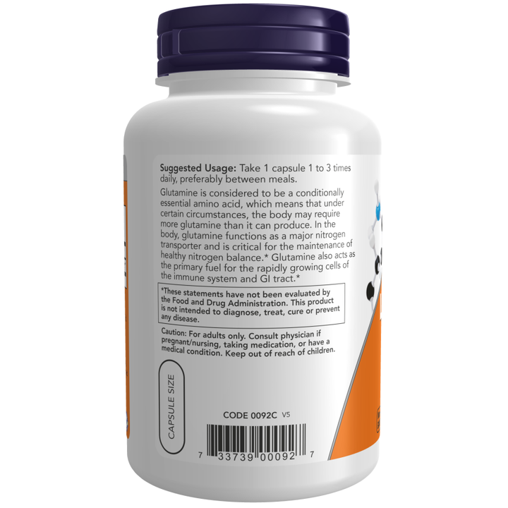 NOW Foods L-Glutamine 500 mg - 120 Caps