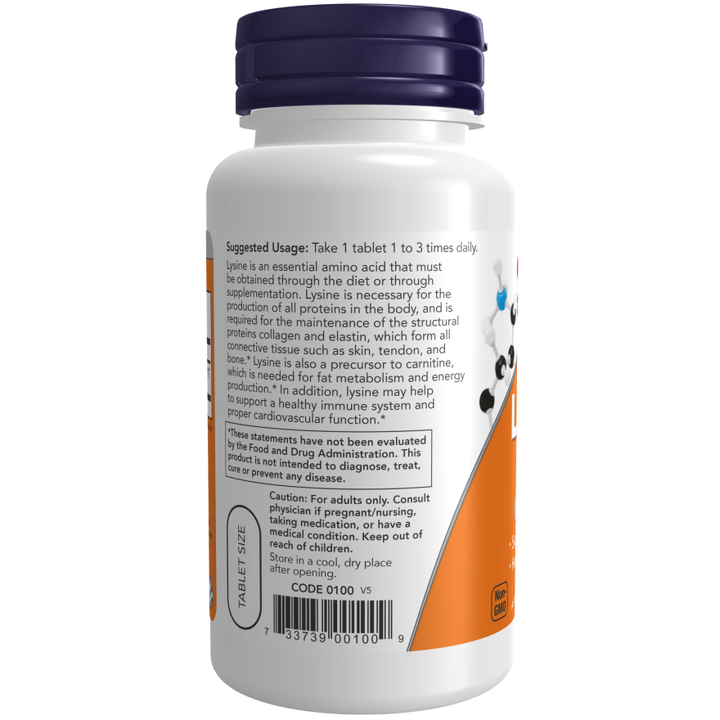 NOW Foods L-Lysine 500 mg 250 Tablets