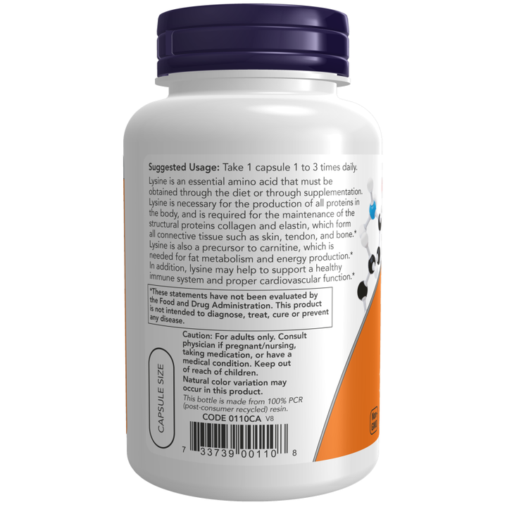 NOW Foods L-Lysine 500 mg - 100 Caps