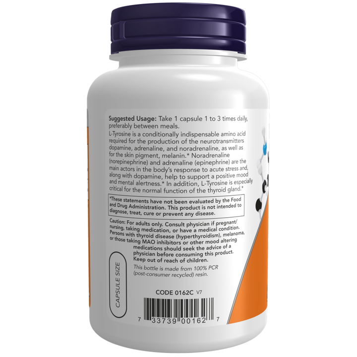 NOW Foods L-Tyrosine - 120 Capsules