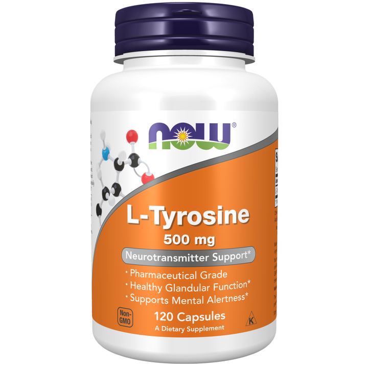 NOW Foods L-Tyrosine - 120 Capsules