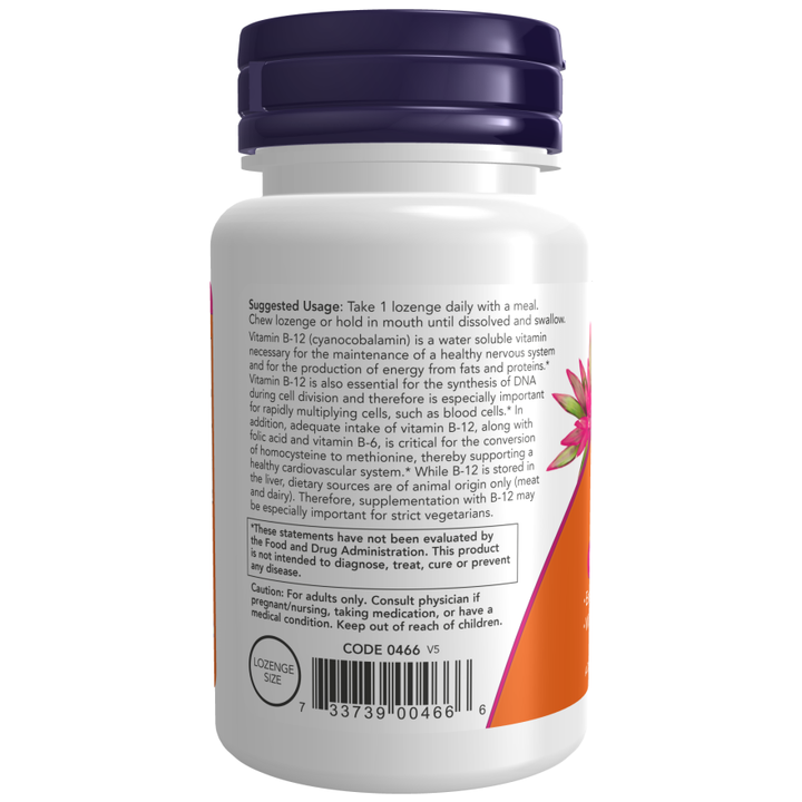 NOW Foods Vitamin B-12 1000mcg - 100 Chewable Lozenges