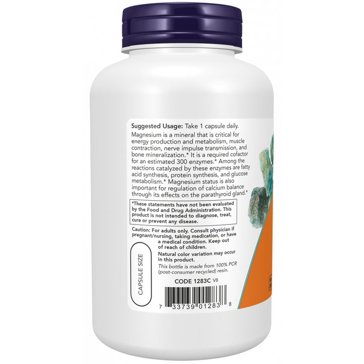 NOW Foods Magnesium 400 mg 180 Veg Capsules