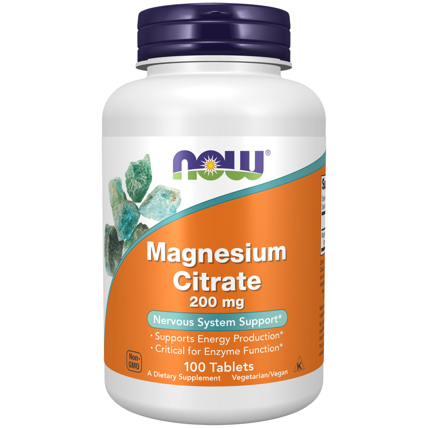 Now Foods Magnesium Citrate 200 mg 100 Tabs