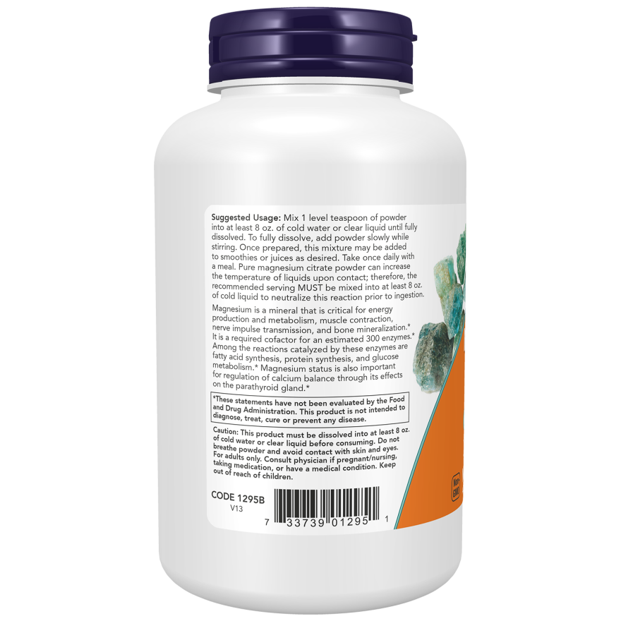 NOW Foods Magnesium Powder 8 oz. (Magnesium Citrate)