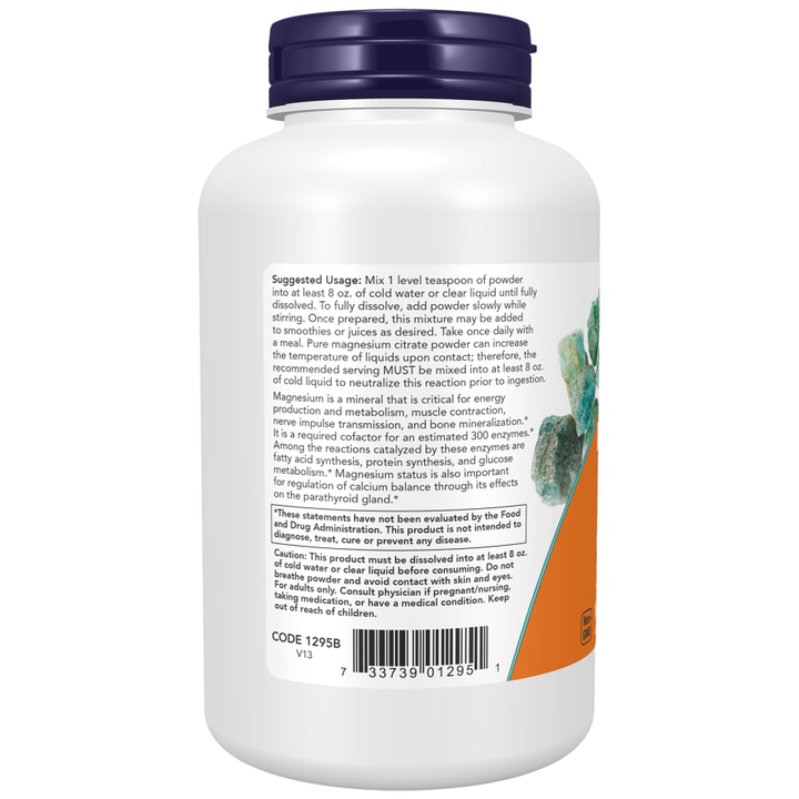 NOW Foods Magnesium Powder 8 oz. (Magnesium Citrate)