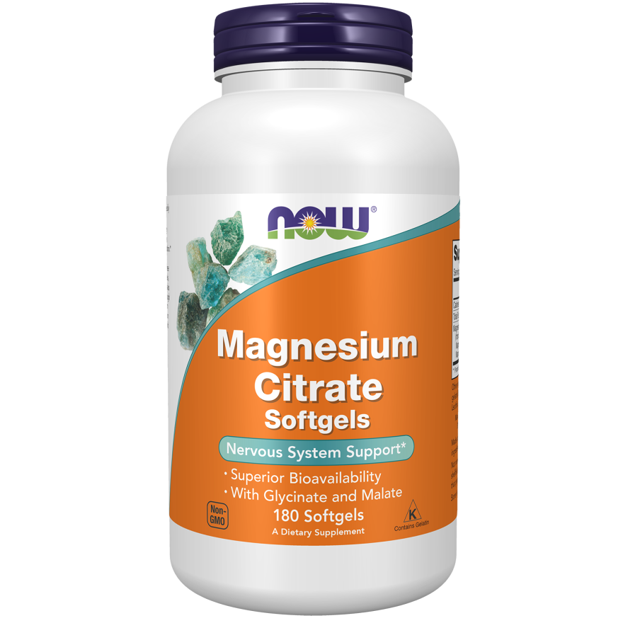 NOW Foods Magnesium Citrate 180 Softgels