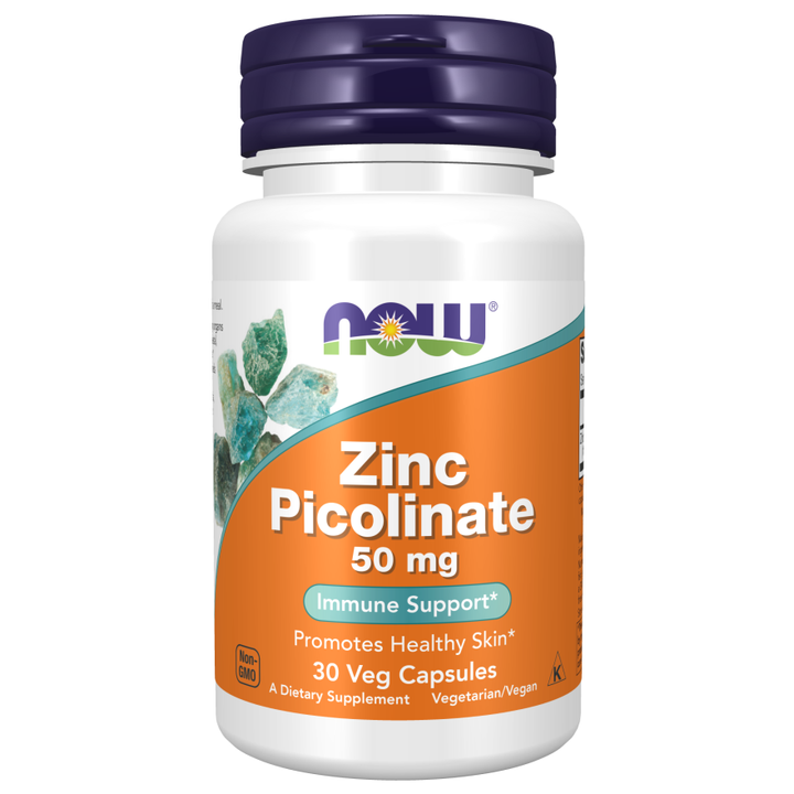 Picolinato de zinc de NOW Foods, 50 mg, 60 cápsulas
