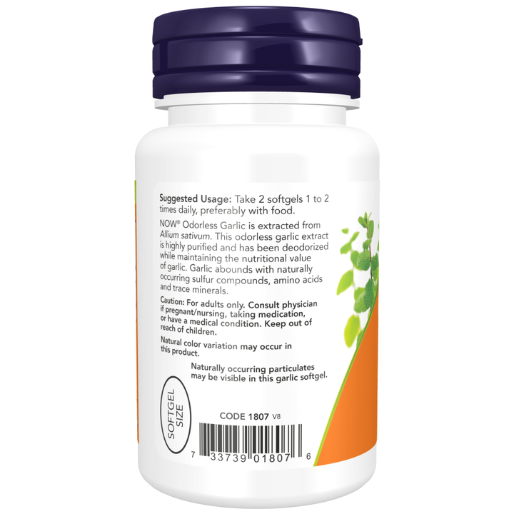 Now Foods Odorless Garlic 100 Softgels