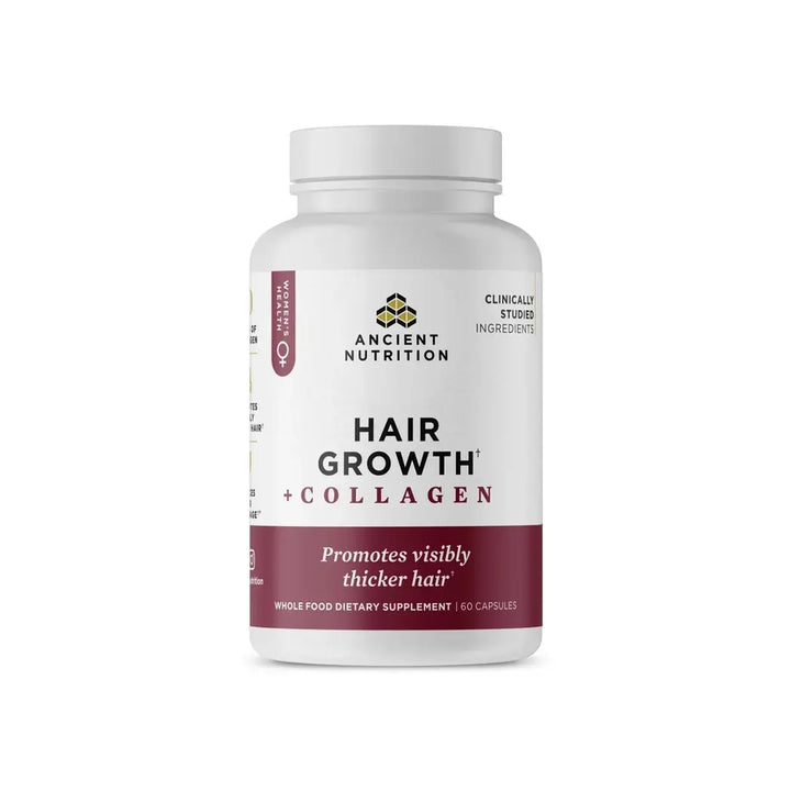 Ancient Nutrition Hair Growth + Collagen, 60 Capsules