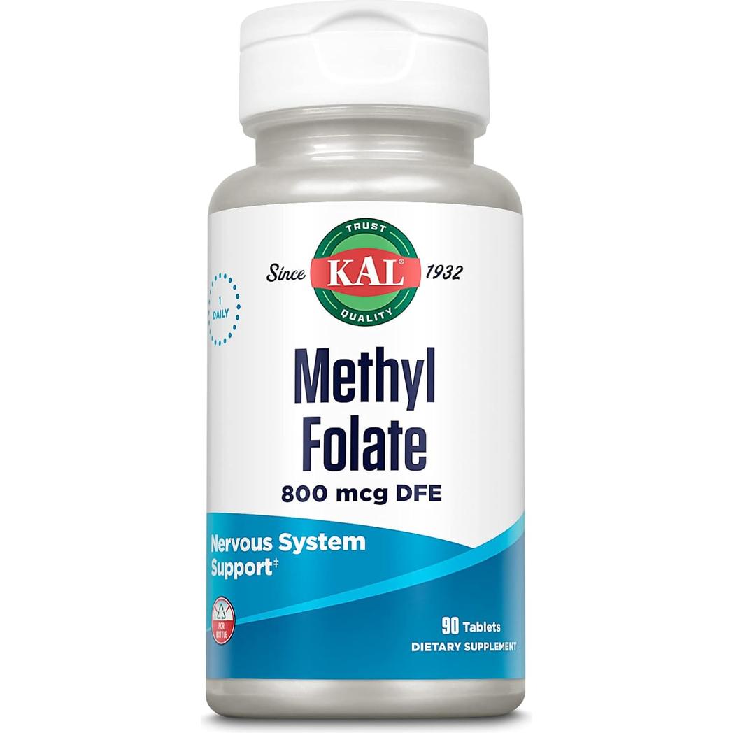KAL, Methyl Folate, 800 mcg DFE, 90 Tablets – Harvest Moon Natural Foods