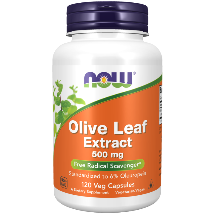 Extracto de hoja de olivo de Now Foods, 500 mg, vegetariano, 120 cápsulas vegetales