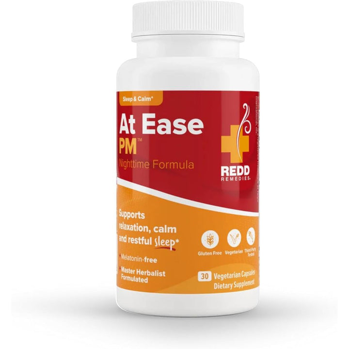 Redd Remedies, at Ease PM, Natural Sleep Aid, Supports Relaxation, 30 Veg caps