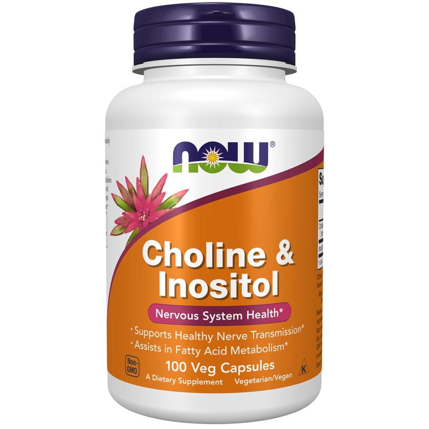 NOW Foods Choline & Inositol 100 Veg Capsules