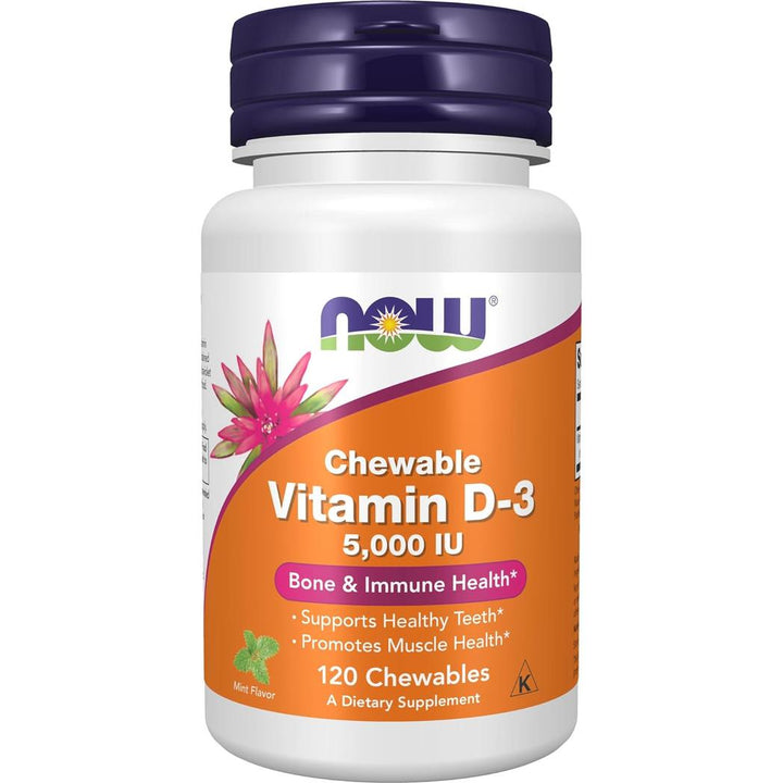 Now Foods Vitamin D-3 5,000 IU - 120 Chewables