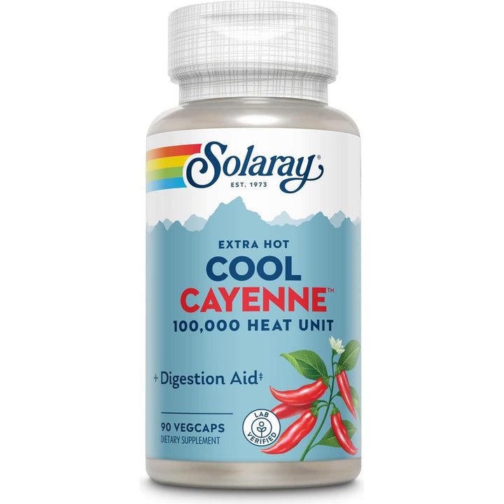 Solaray Extra Hot Cool Cayenne - 90 capsules 100000hu
