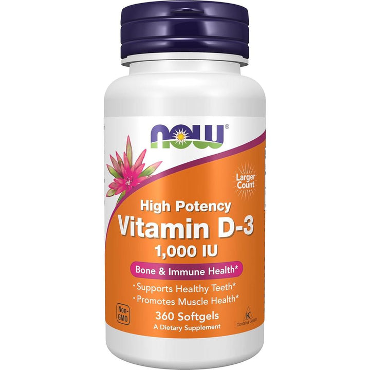 NOW Foods Vitamin D-3 1000 IU 360 Softgels