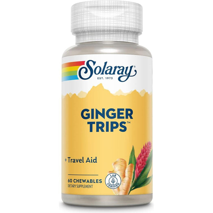 Solaray Ginger Trips - 60 chewable wafers