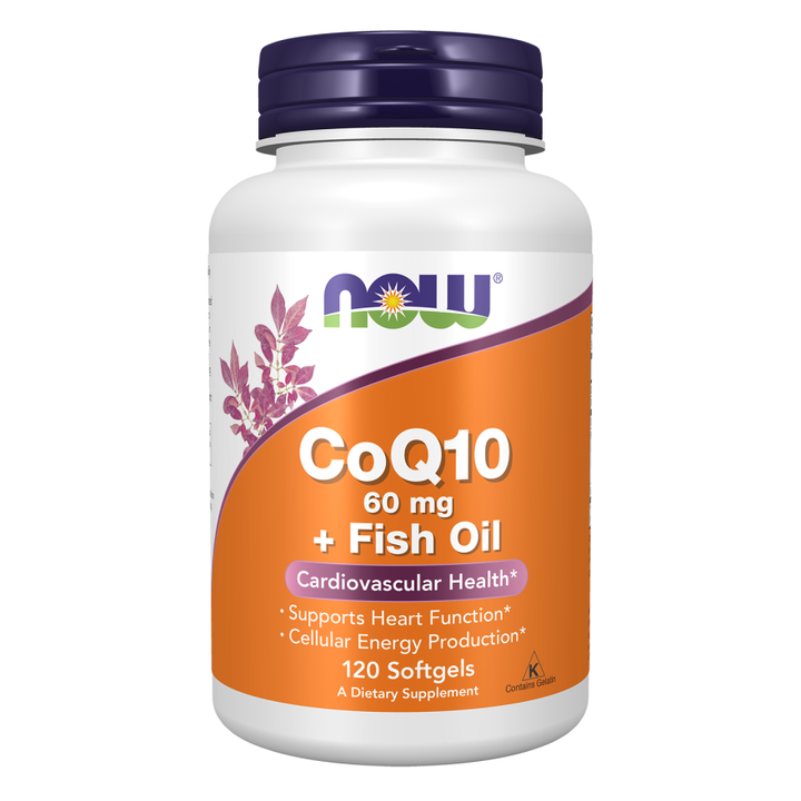 NOW Foods CoQ10 60 mg w/Omega 3 Fish Oils - 120 Softgels