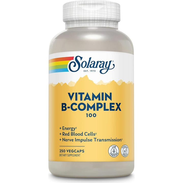 Complejo de vitamina B de Solaray 100 - 250 cápsulas