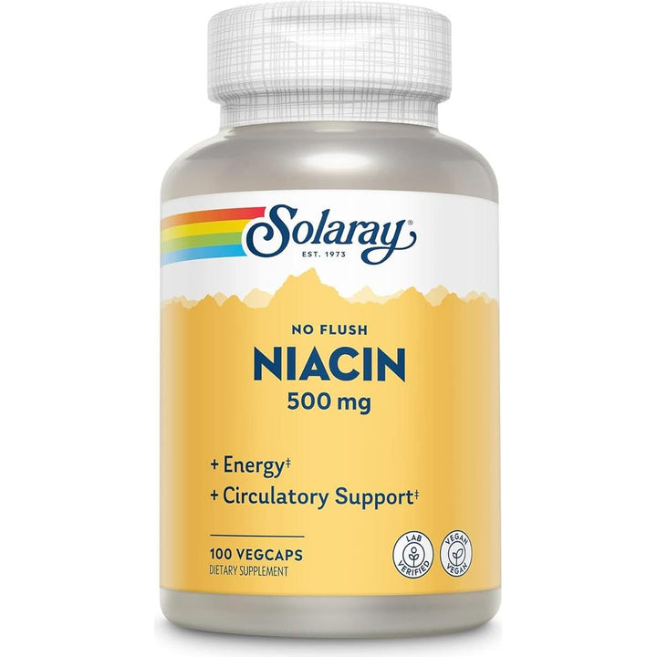 Solaray No Flush Niacin - 500 mg - 100 capsules