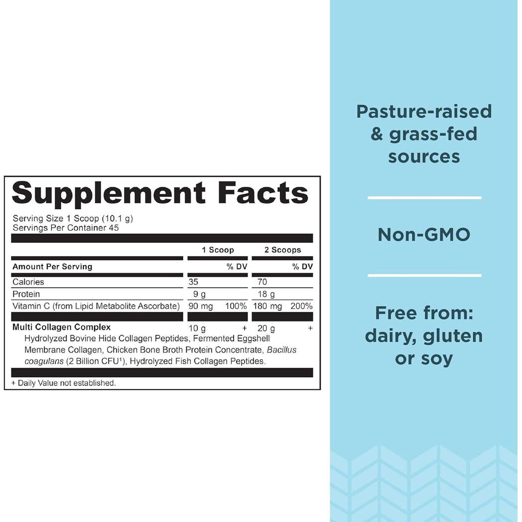 Ancient Nutrition Collagen Protein Unflavored Multi Collagen Protein Hydrolyzed Collagen Peptides 16oz