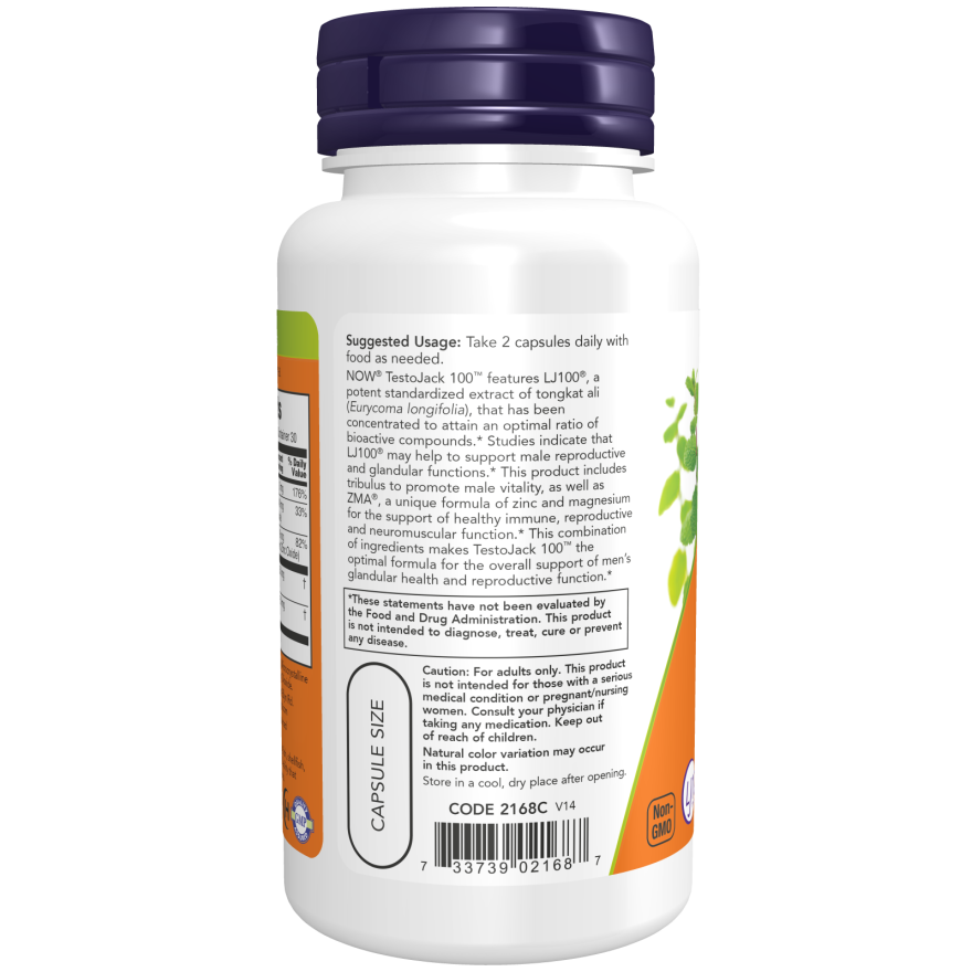 NOW Foods TestoJack 100™ 120 Veg Capsules