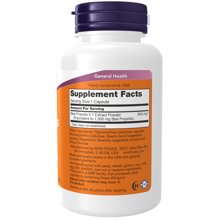 NOW Foods Propolis 1500 100 Capsules