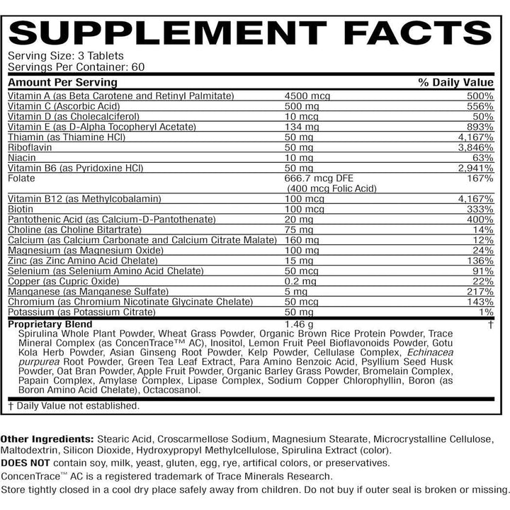 Life's Fortune Multi-Vitamin & Mineral 180 Tablets