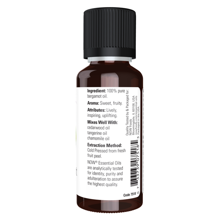 NOW Foods Bergamot Essential Oil   1oz 100% Pure