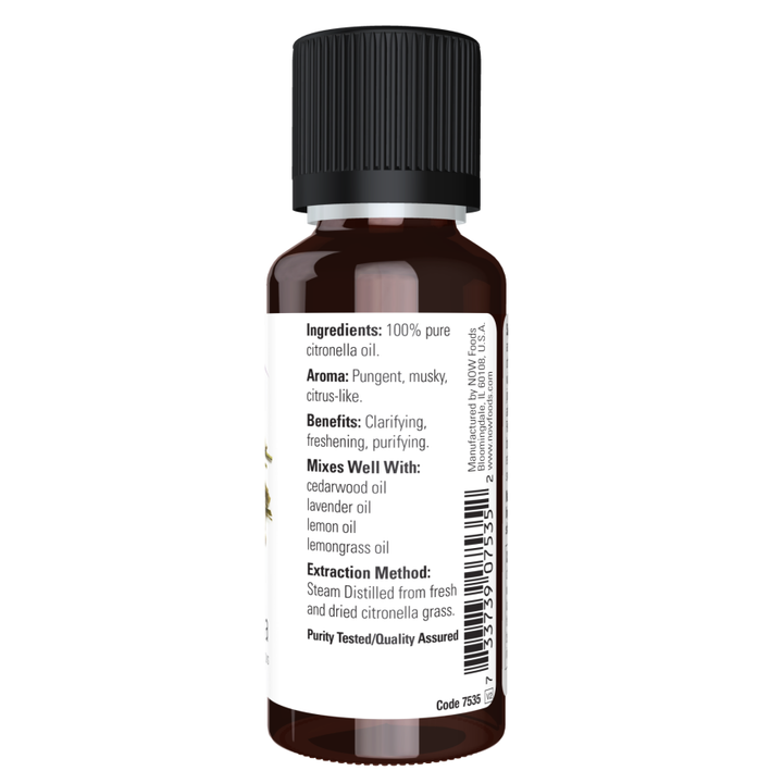 NOW Foods Citronella Essential Oil  1 oz  100% Pure