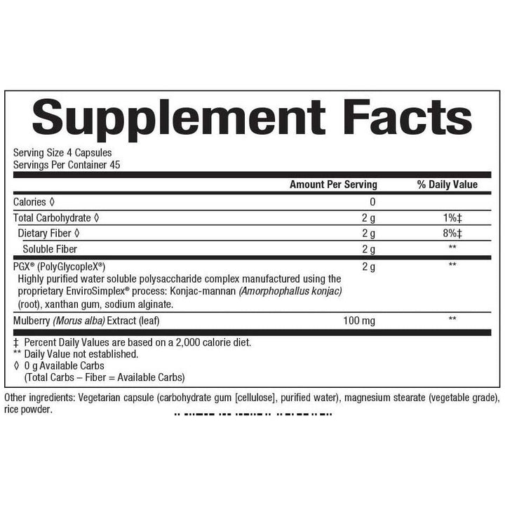 Natural Factors WellBetX PGX Plus Mulberry 180 Capsules