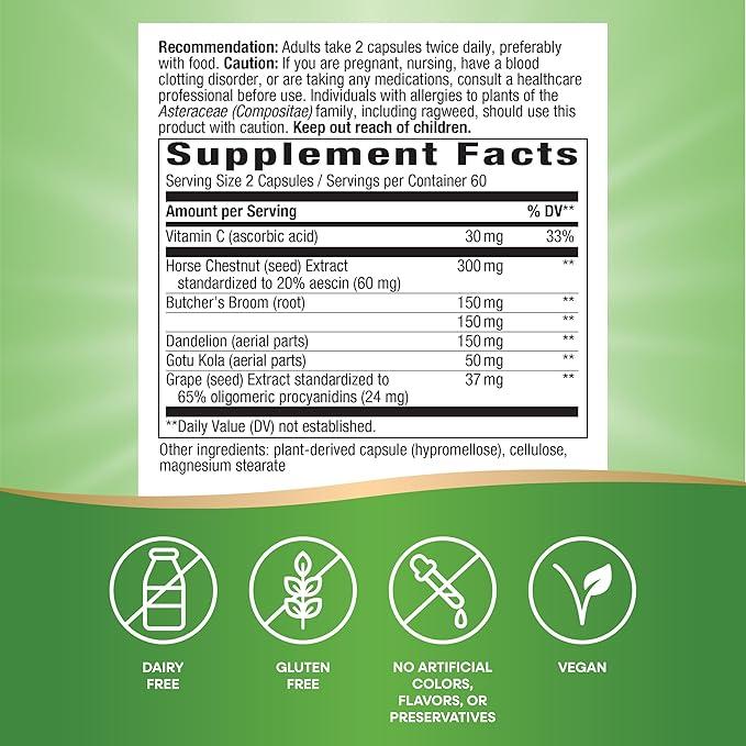 Nature's Way Leg Veins, 120 Capsules