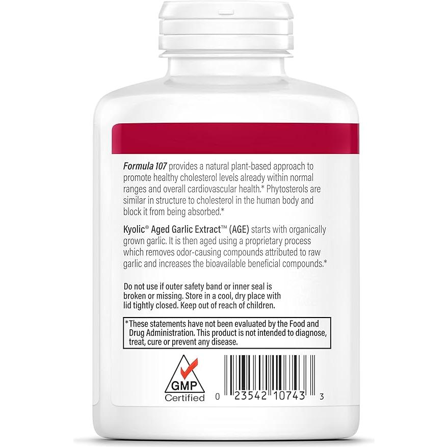 Kyolic Phytosterols for Cholesterol Support Formula 107 80 capsules