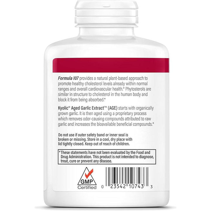 Kyolic Phytosterols for Cholesterol Support Formula 107 80 capsules