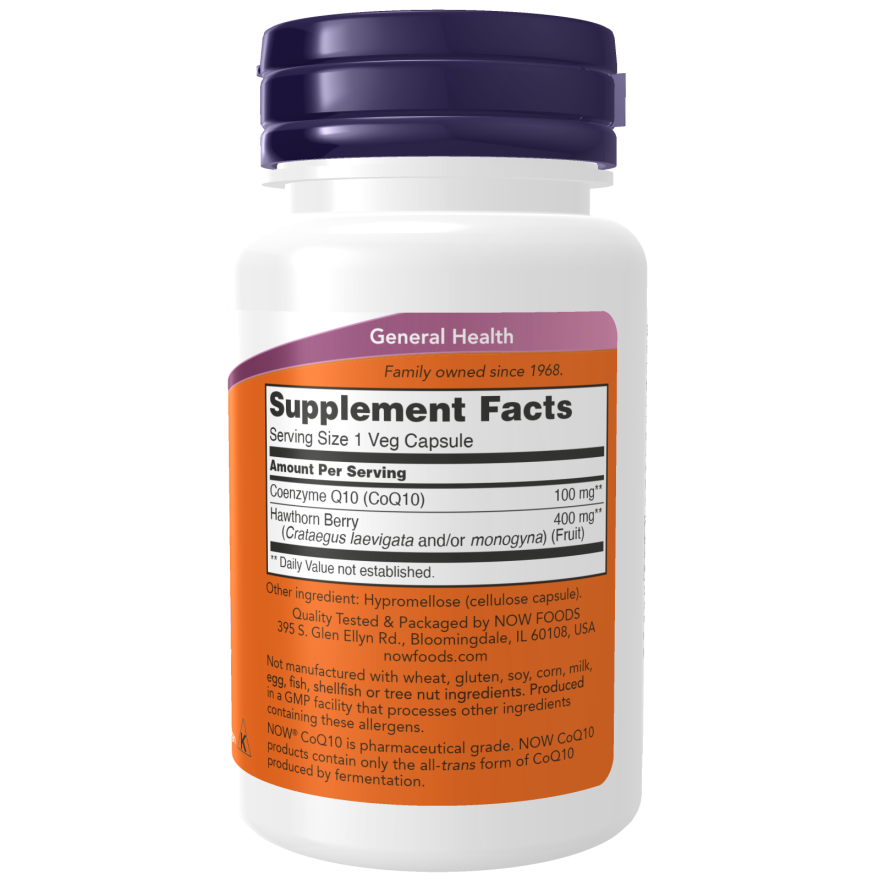 NOW Foods Co Q 10 100mg - 90 Veg Capsules