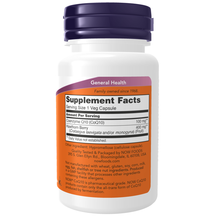 NOW Foods Co Q 10 100mg - 90 Veg Capsules
