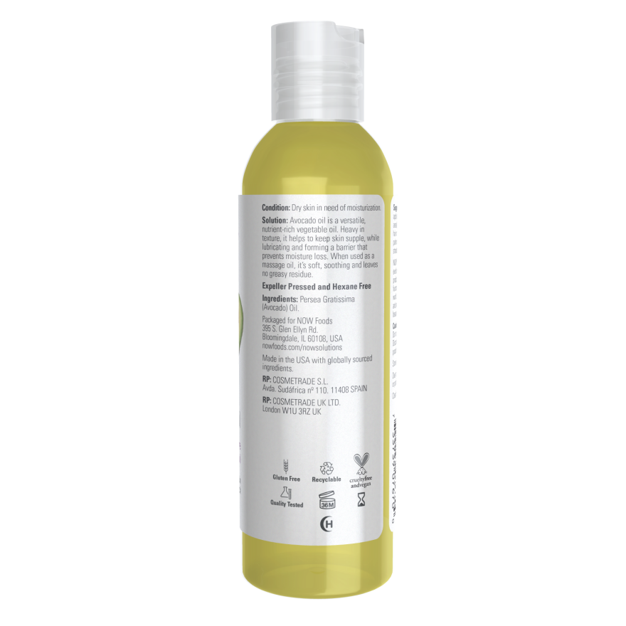 Now Foods Avocado Oil 4 oz. 100% pure moisturizing oil