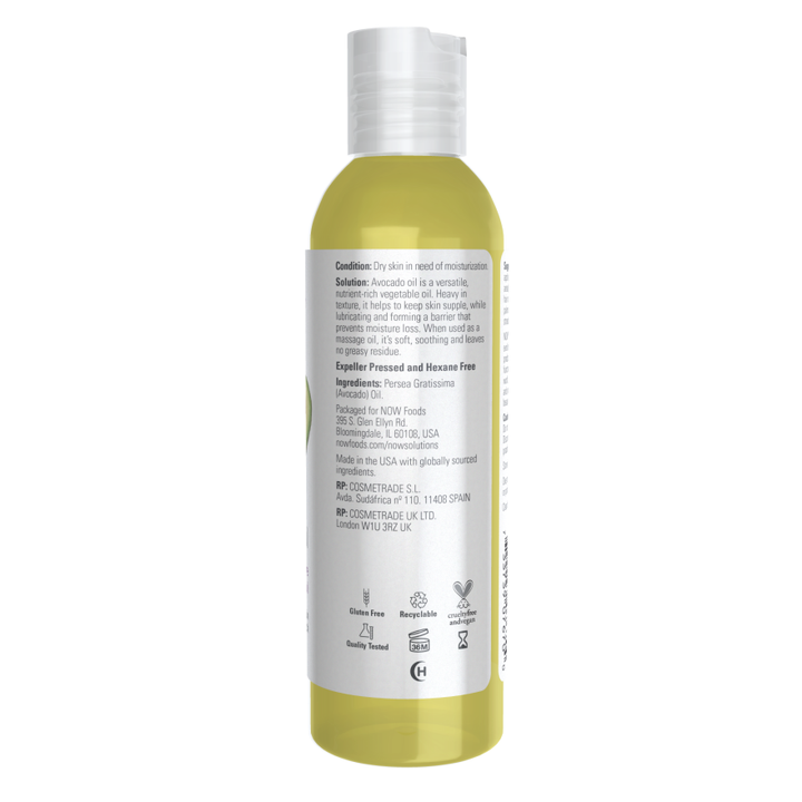 Now Foods Avocado Oil 4 oz. 100% pure moisturizing oil