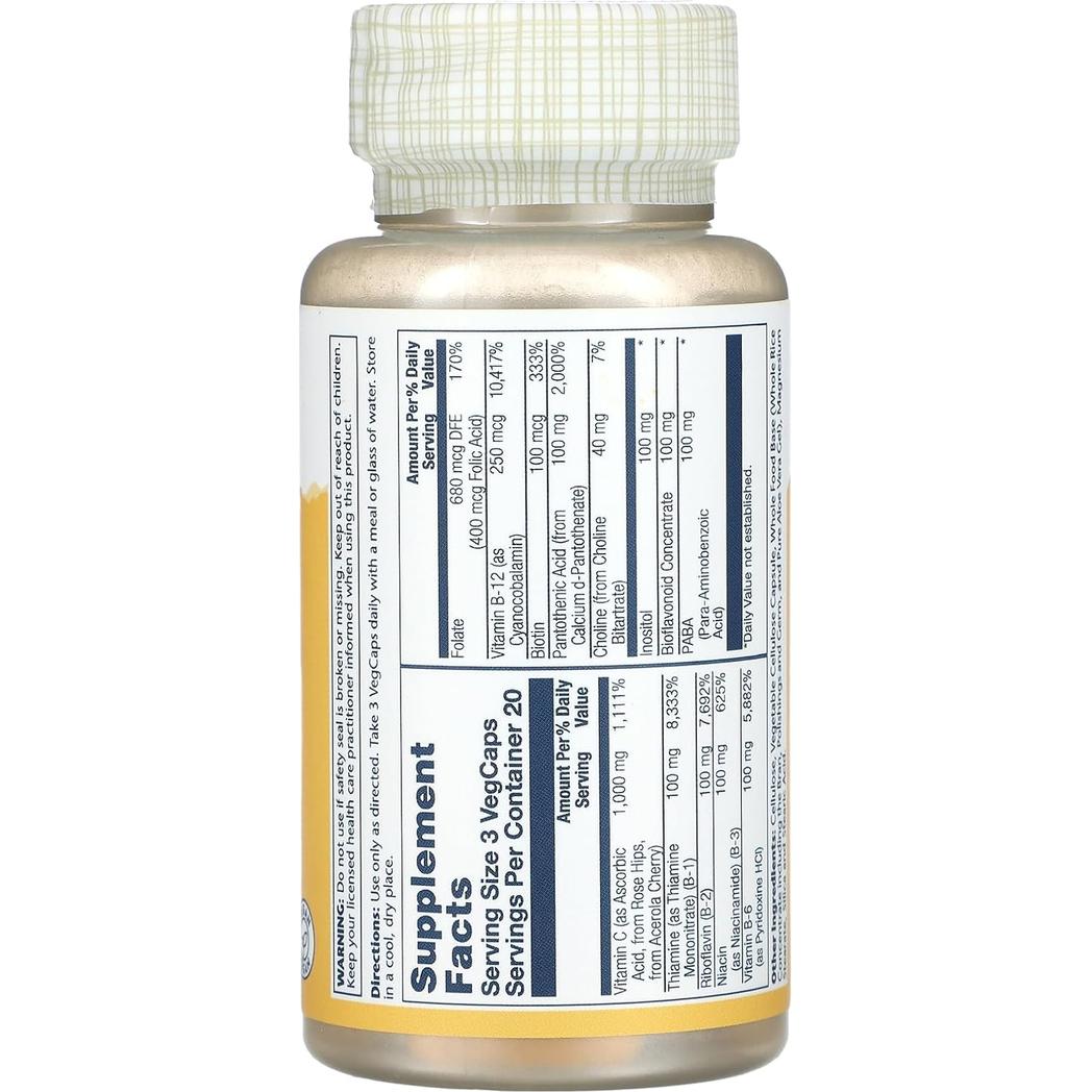 Solaray Two-Stage Mega B Stress - 60 capsules