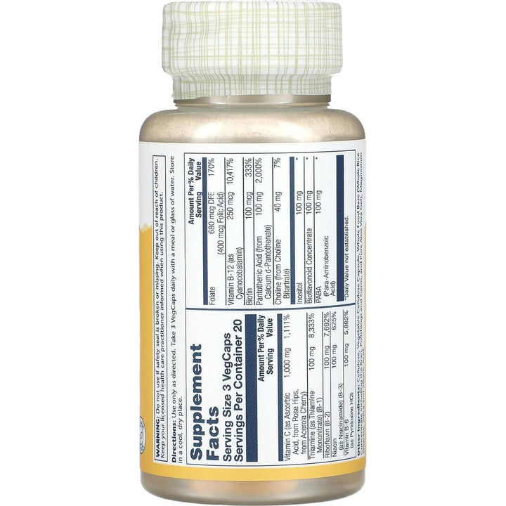 Solaray Two-Stage Mega B Stress - 60 capsules