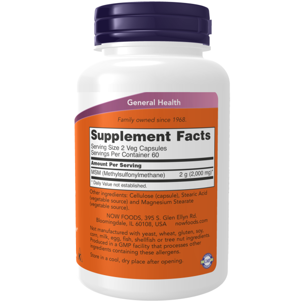 NOW Foods MSM 240 Capsules 1000mg