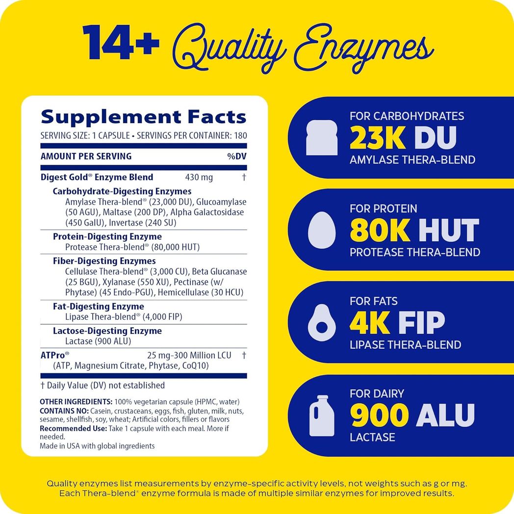 Enzymedica Digest Gold 180 Capsules